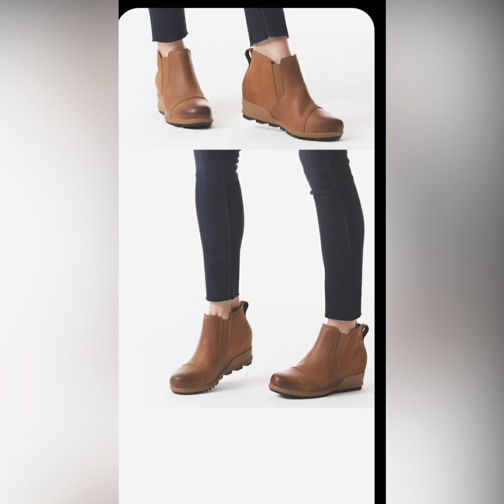 Sorel Evie Chelsea Wedge boots - size 10